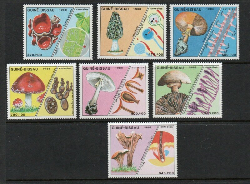 Guinea - Bissau- Sc# 765 - 771 MNH / Mushrooms       -    Lot 0521028