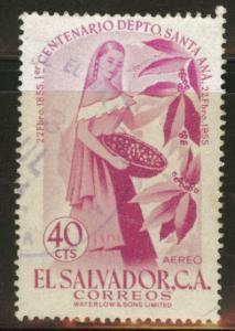 El Salvador Scott C170 Used 1956 airmail stamp