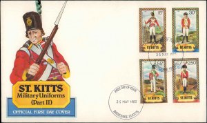 Saint Kitts, Worldwide First Day Cover, Military Related