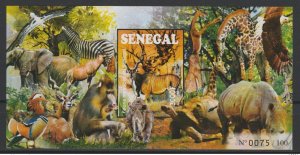 Senegal 2015 Block IMPERF NON LACE Mi. Bl. 109 Endangered Wildlife Birds-