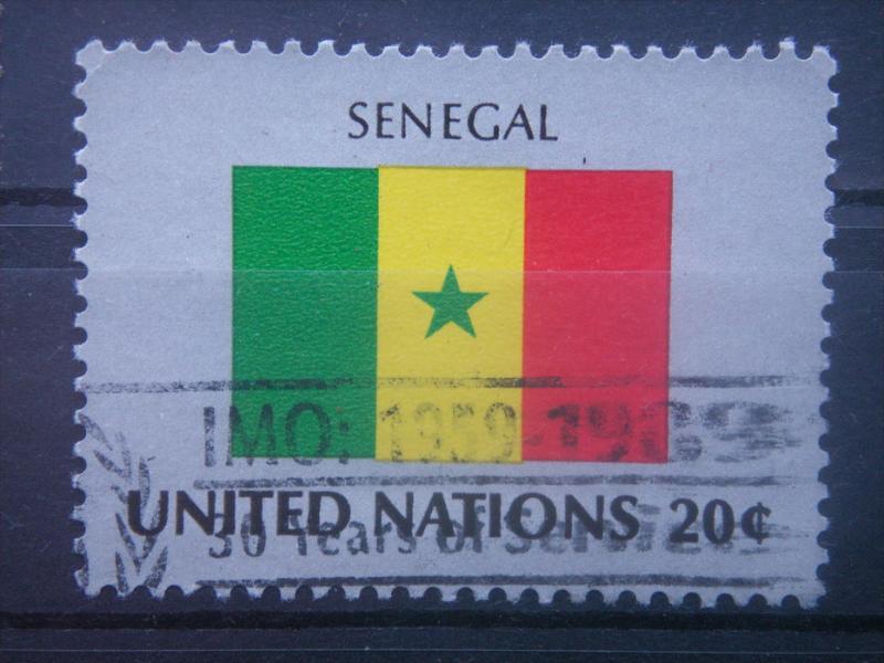 UN, 1983, used 20c, Flag Senegal Scott 412