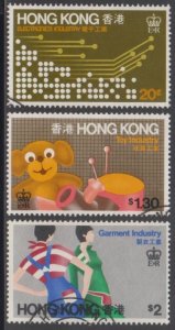 Hong Kong 1979 Industries Stamps Set of 3 Fine Used