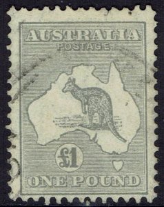 AUSTRALIA 1931 KANGAROO £1 WMK C OF A USED 