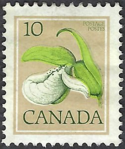 Canada #711 10¢ Lady's Slipper (1977). Used.