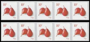 US 5039 Pears 10c coil strip 5x2 MNH 2016