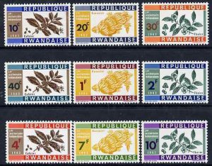 RWANDA - 1963 - Independence, 1st Anniv - Perf 9v Set - Mint Never Hinged