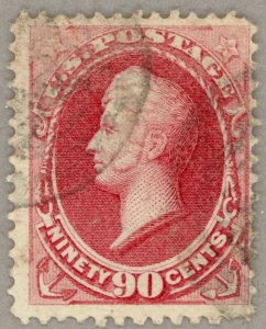 US Scott#155 F-VF 1870 90c Perry, light face-free cancel, no faults