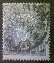 Australia, Scott #30, used (o), 1924, King George V, 3d, ultramarine