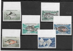 Mali #2-5 & 7-8 MNH Imperf Collection - Very Nice! Stamp Set