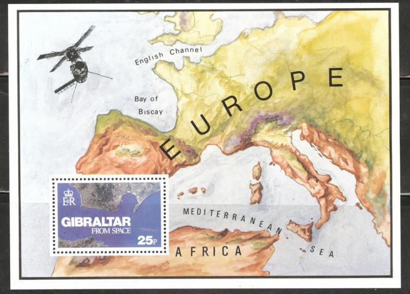 Gibraltar Scott 364 MNH** Satellite Map sheet 