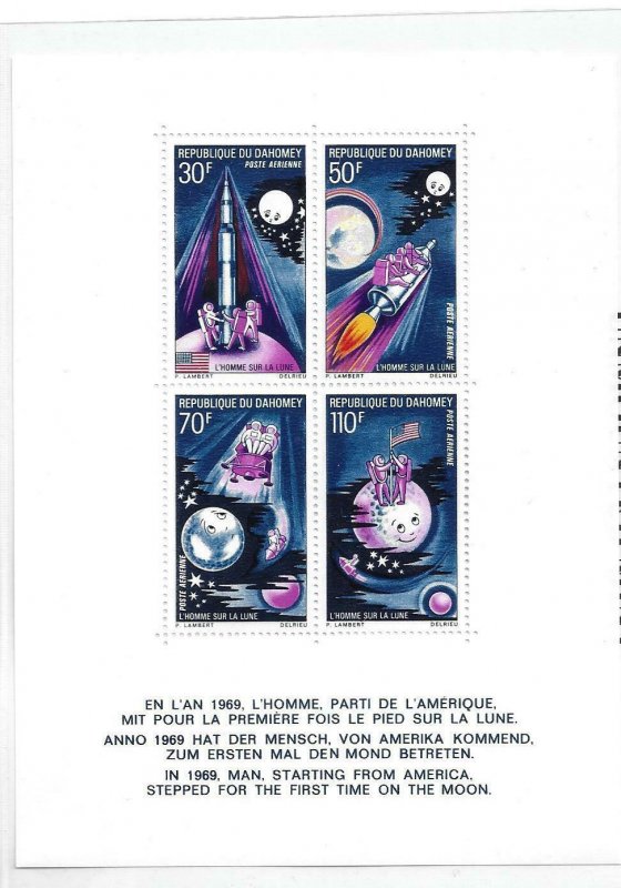 1970   DAHONEY  -  SG.  MS 393  -  1st MAN ON THE MOON  -  MNH