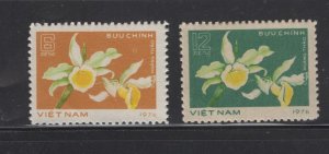 Vietnam (North) - #854-55  (1976 Orchid set) VF NGAI  CV $45.00