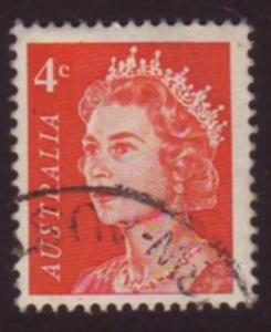 Australia 1966 Sc#397, SG#385 4c Red Queen Elizabeth II USED