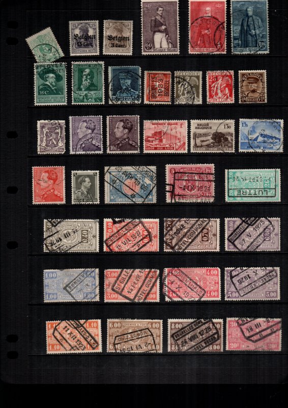 Belgium  MH  and used lot of 33