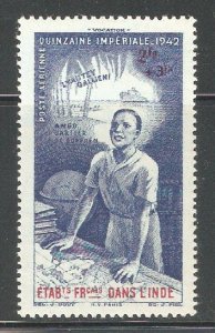 French India 1942,Colonial Education Fund ,Scott # CB3,VF MNH**OG (K-8)