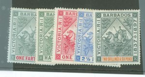 Barbados #81/89 Unused Multiple