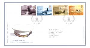 GB FDC 2001  \Submarines\  SP/HS