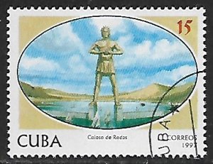 Cuba # 3843 - Colossus of Rhodes - unused CTO.....{Z24}