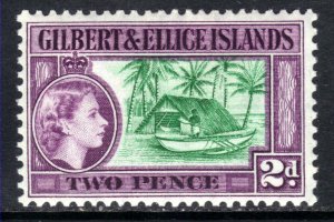 Gilbert & Ellice Islands 1956 - 62 QE2 2d SG 66 MM ( H874 )