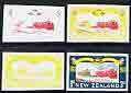 New Zealand 1963 Railway Centenary 3d set of 4 IMPERF pro...