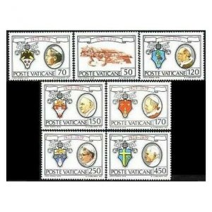 Vatican 657-663,MNH.Michel 748-754. Papal Arms,Portraits,1979.