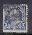 US Sc246 1894 1 c ultramarine Franklin stamp used