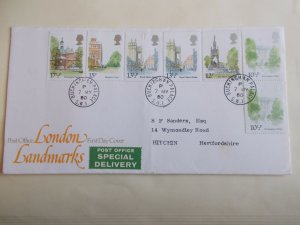 GB 1980 London Landmarks First Day Cover - Buckingham Palace cds Typed Address