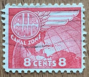 Canal Zone #C34 Used Single Canal Zone Globe and Wing SCV $.30 L48