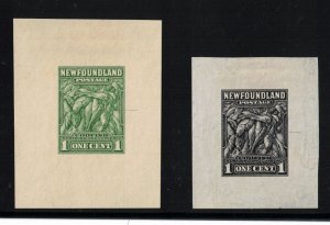 Newfoundland #183DP Very Fine Die Proof In Green & Black With Engravers Guidelin