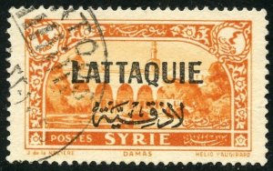 Latakia Scott 14 UH - 1931 4p Syria Overprints - SCV $5.50