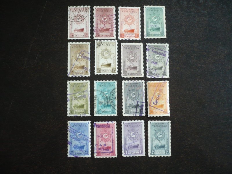 Stamps - Venezuela - Scott# C256-C271 - Used Set of 16 Stamps