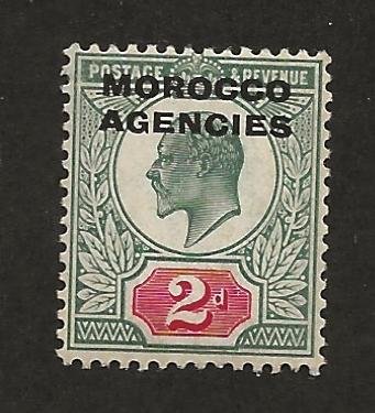 GREAT BRITAIN OFFICES - MOROCCO SC# 203   F/MOG 1907