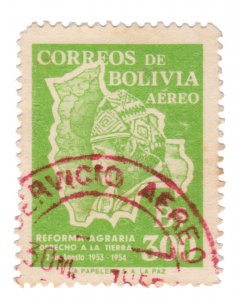 BOLIVIA YEAR 1954. STAMP . SCOTT # C181. USED. # 2