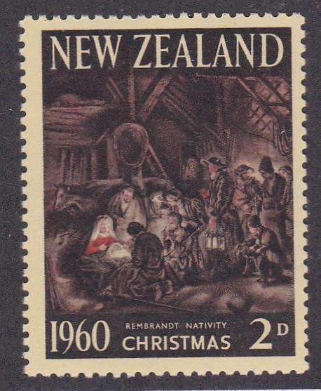 New Zealand # 353, Christmas - Rembrandt Painting, NH, 1/2 Cat.