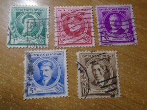 United States  #  879-83  used