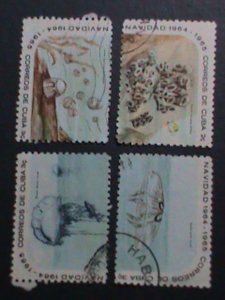 ​CUBA -1965-6 VERY OLD STAMPS-CHRISTMAS STAMPS-USED VF WE SHIP TO WORLDWIDE