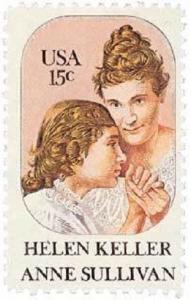 US 1824 Helen Keller Anne Sullivan 15c single MNH 1980