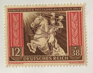 Germany 1942  Scott B211 MH - 12+38Pf, Vienna Postal Congress, Riding postillion