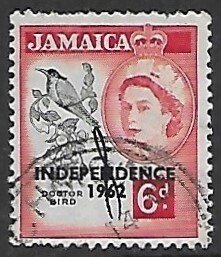 Jamaica # 190 - Doctor Bird overprinted - used.....{KBrG}