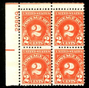 US #J81 PLATE BLOCK, VF mint never hinged, wonderfully fresh plate, SUPER NICE!