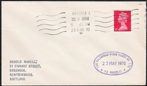 GB SCOTLAND 1970 Cover Clyde Steamer cachet P.S. WAVERLEY..................A9250