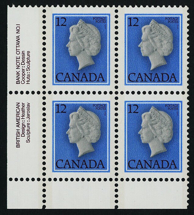 Canada 713ii BL Block Plate 1 MNH Queen Elizabeth