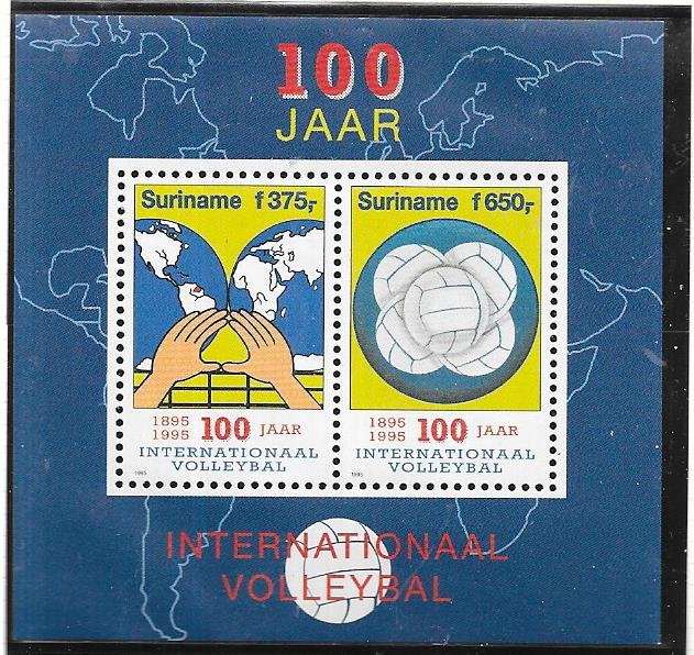 Surinam #995a  Volleyball Souviner/Sheet  (MNH)  CV7.00