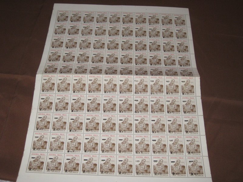 Portuguese India 1962 Coat of Arms People 3np O/P on 20c Unissued 1v Full Sheet