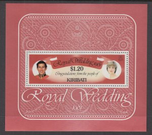 Kiribati 379 Royal Wedding Souvenir Sheet MNH VF