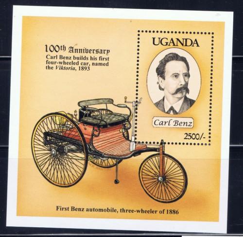 Uganda 1213 NH 1994 First Benz Auto Souvenir Sheet