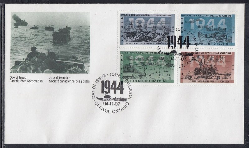 Canada Scott 1540a FDC - World War II, 1944