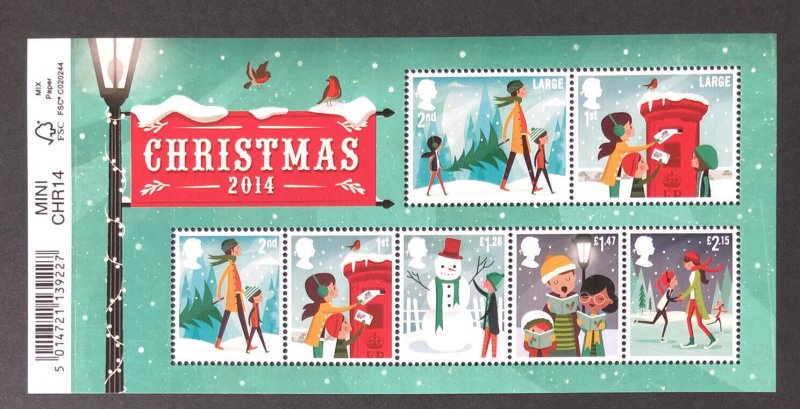 M3657 2014 Christmas Miniature Sheet - UNMOUNTED MINT