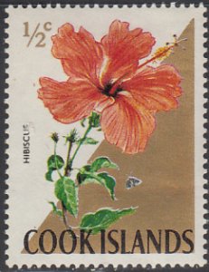 Cook Islands 1967-69 MH Sc #199 1/2c Hibiscus