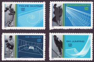 3552-55 Winter Olympics self-adhesive singles set